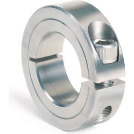 Climax Metal 1C-025-S One-Piece Clamping Collar, 1/4", Stainless Steel image.