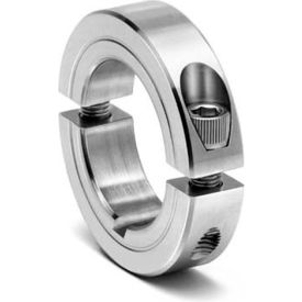 Climax Metal 2C-050-S-KW Two-Piece Clamping Collar with Keyway 2C-KW-Series, 1/2", Stainless Steel image.