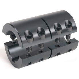 Climax Metal 2ISCC-100-100KW Two-Piece Industry Standard Clamping Couplings w/Keyway, 1", Black Oxide Steel image.