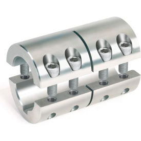 Climax Metal 2ISCC037-037SKW Two-Piece Industry Standard Clamping Couplings w/Keyway, 3/8", Stainless Steel image.