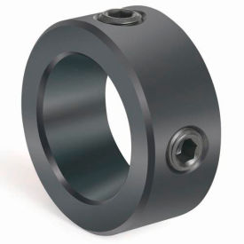 Climax Metal C-025-2H @ 90 Two-Hole Set Screw Collar C-2H-Series, 1/4", Black Oxide Steel image.