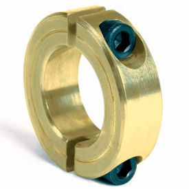 Climax Metal CR2C-050 Corrosion Resistant Two-Piece Clamping Collar CR, 1/2", Yellow Zinc Dichromate image.