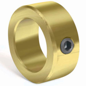 Climax Metal CRC-050 Corrosion Resistant Set Screw Collar CR, 1/2", Yellow Zinc Dichromate image.