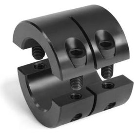 Climax Metal D2C-062 Two-Piece Clamping Collar Double Wide, 5/8", Black Oxide Steel image.