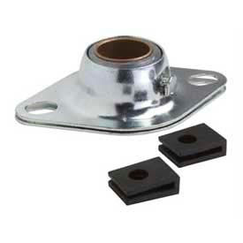 Climax Metal F2PS-BR-100 Clesco, 2 Bolt Flange Mount Bronze Bearing, F2PS-BR-100, Press Steel Housing, Self-Align, 1"ID image.