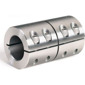 Climax Metal ISCC-025-025-S One-Piece Industry Standard Clamping Couplings, 1/4", Stainless Steel image.