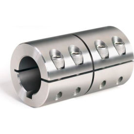 Climax Metal ISCC-087-087SKW One-Piece Industry Standard Clamping Couplings w/Keyway, 7/8", Stainless Steel image.
