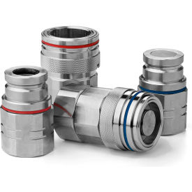 Cejn Industrail Corp. 10-777-1411 Cejn® Stainless Steel Non-Drip Coupling, 1" Body Size, Red Color Ring, NBR Seals image.
