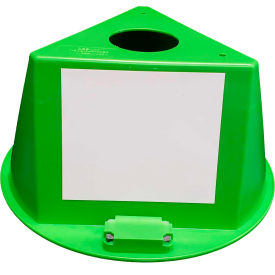 Cee-Jay Research & Sales, Llc 074cLIME Inventory Control Cone W/ Magnets & Dry Erase Decals, Lime image.