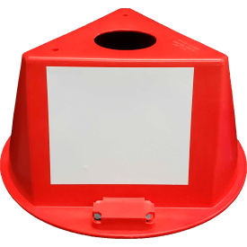 Cee-Jay Research & Sales, Llc 074cRED Inventory Control Cone W/ Magnets & Dry Erase Decals, Red image.