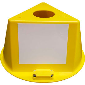 Cee-Jay Research & Sales, Llc 074cYELLOW Inventory Control Cone W/ Magnets & Dry Erase Decals, Yellow image.