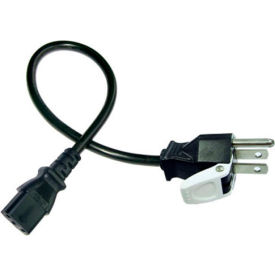 Conntek 05205 10 Amp 125V Power Supply Cord 5-15P to IEC C13 with Snap-Pop