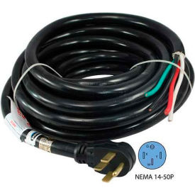 Conntek 14303 36-Ft 50-Amp RV Camp Power Cord with NEMA 14-50P Male Plug To Bare Wire