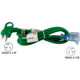 Conntek 24162-072 6 13A 16/3 SJT I-Ring Indoor Extension Cord with Glow Indicator NEMA 5-15P/R
