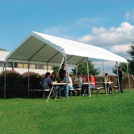 Clearspan 1010CCG10 10x10 Heavy Duty Commercial Canopy 12.5oz Gray image.