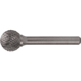 Greenfield Industries Inc. C17412 Cle-Line 1853 SD-53 4.76mm x 4.76mm Double Cut Ball Shaped Bur image.