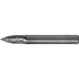 Greenfield Industries Inc. C17838 Cle-Line 1849 SG-1L6 1/4 x 1/4 Double Cut Pointed Tree Bur image.