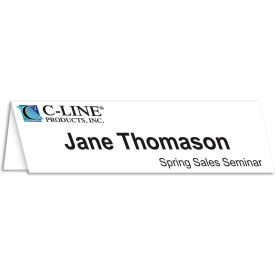 C-Line Products, Inc. 87517 C-Line® Inkjet/Laser Name Tent, 8-1/2" x 11", White, 50 Cards/Pack image.
