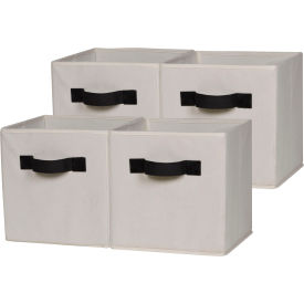 Comfort Products Inc 50-CB4P08 OneSpace Foldable Cloth Storage Cube Set - 4 Pack - Beige image.