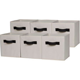 Comfort Products Inc 50-CB6P08 OneSpace Foldable Cloth Storage Cube Set - 6 Pack - Beige image.