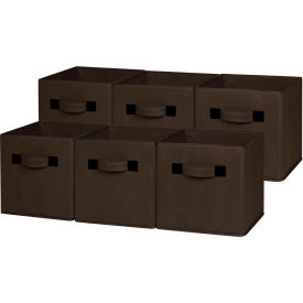 Comfort Products Inc 50-CB6P11 OneSpace Foldable Cloth Storage Cube Set - 6 Pack - Chocolate image.
