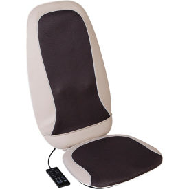 Comfort Products Inc 60-2955 Relaxzen Full Back Shiatsu Rolling Back Massager with Heat - Beige/Dark Gray image.