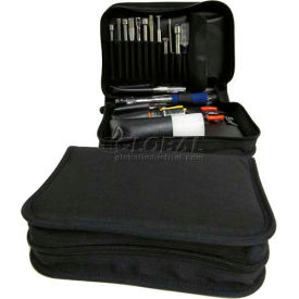 CH Ellis Co Inc 03-4045D CH Ellis Chicago Case 646-CD1, Single Zipper Tool Bag, 10"L x 8"W x 3"H, Black image.
