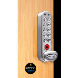 Codelocks Inc KL1006KIT-SG Codelocks 4-In-1 Electronic Cam Lock, KL1006KIT-SG, Up To 1" Thick Matl, Vertical, Silver Gray image.
