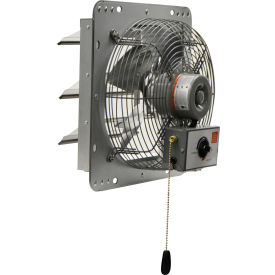 Canarm® 12" Galvanized Shutter Fan with Pull Chain Cord & Plug 772 CFM 3 Speed 1 Phase 