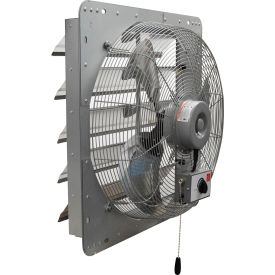 Canarm® 20" Galvanized Shutter Fan with Pull Chain Cord & Plug 3368 CFM 3 Speed 1 Phase 