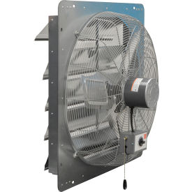 Canarm® 24" Galvanized Shutter Fan with Pull Chain Cord & Plug 4244 CFM 3 Speed 1 Phase 