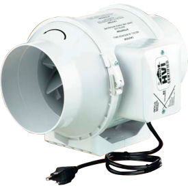 4" Inline Mixed Flow Duct Fan, 105 CFM, 120V view 2