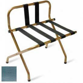 Central Specialties Ltd. - Csl S1055B-C-BL-1 High Back Zinc Luggage Rack with Back Strap - Black Straps - 1 Pack image.