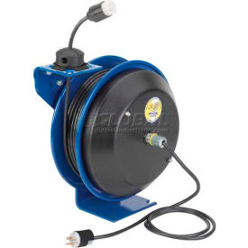 Coxreels Inc EZ-PC13-5012-A Coxreels EZ-PC13-5012-A Safety Spring Rewind Power Cord Reel Single Industrial recept 50 Cord 12AWG image.