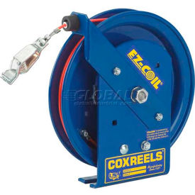 Coxreels Inc EZ-SD-100 Coxreels EZ-SD-100 Safety Series Spring Rewind Static Discharge Cord Reel,100 Stainless Steel Cable image.