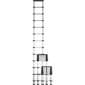 COSCO® SmartClose 16 Type IA Telescopic Aluminum Step Ladder 12 Step 300 lb. Capacity