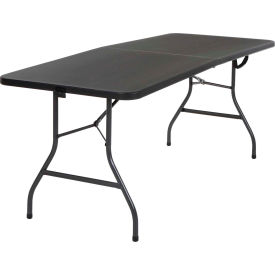 Cosco® Fold-in-Half Plastic Table 72" x 30" x 29" Black 