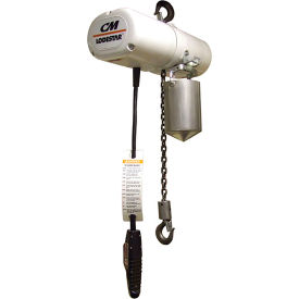 CM Lodestar 1/4 Ton Food Grade Electric Chain Hoist 10' Lift 16 FPM 230/460V