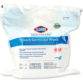 Clorox 30359CT Clorox® Healthcare™ Bleach Germicidal Wipes, Unscented, 110 Wipes/Refill, 2 Refill/Carton image.