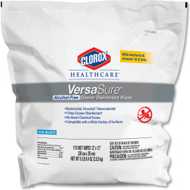 Clorox 31761EA Clorox® Healthcare® VeraSure™ Cleaner Disinfectant Wipes, 110 Wipes/Pouch image.