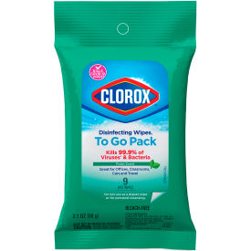 Clorox 60133 Clorox® Disinfecting Wipes, Fresh Scent, 9 Wipes/Pack, 24 Packs/Carton image.