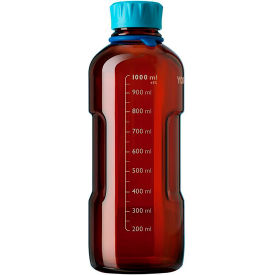 CP LAB SAFETY. 218865453 Duran® YOUTILITY Bottle, Amber, GL45, Screw Cap, 1000ML, Case of 4 image.