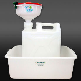 ECO Funnel EF-30020C-SYS ECO Funnel® EF-30020C-SYS 8" ECO Funnel System, 20L Carboy & Secondary Container, Red Lid image.