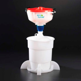 ECO Funnel EF-3004C-SYS ECO Funnel® EF-3004C-SYS 8" ECO Funnel System, 4L Carboy & Secondary Container, Red Lid image.