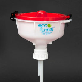 ECO Funnel EF-3008 ECO Funnel® EF-3008 8" ECO Funnel with 53mm Cap Adapter, Red Lid image.