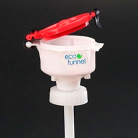ECO Funnel EF-4-30020 ECO Funnel® EF-4-30020 4" ECO Funnel with 70mm Cap Adapter, Red Lid image.