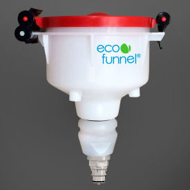 ECO Funnel EF-4-38-006N ECO Funnel® EF-4-38-006N 4" ECO Funnel with Polypropylene Quick Disconnect Adapter, Red Lid image.
