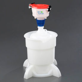 ECO Funnel EF-4-38-SYS ECO Funnel® EF-4-38-SYS 4" ECO Funnel System, 4L Container & Secondary Container, Red Lid image.