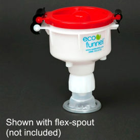 ECO Funnel EF-4-FLEX40 ECO Funnel® EF-4-FLEX40 4" ECO Funnel with Cap Adapter, For Rieke FlexSpout Pails, Red Lid image.