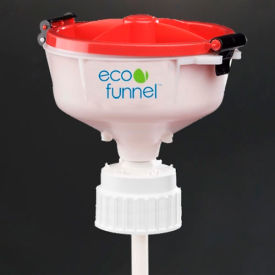 ECO Funnel EF-8-83B ECO Funnel® EF-8-83B 8" ECO Funnel with 83mm Cap Adapter, Red Lid image.